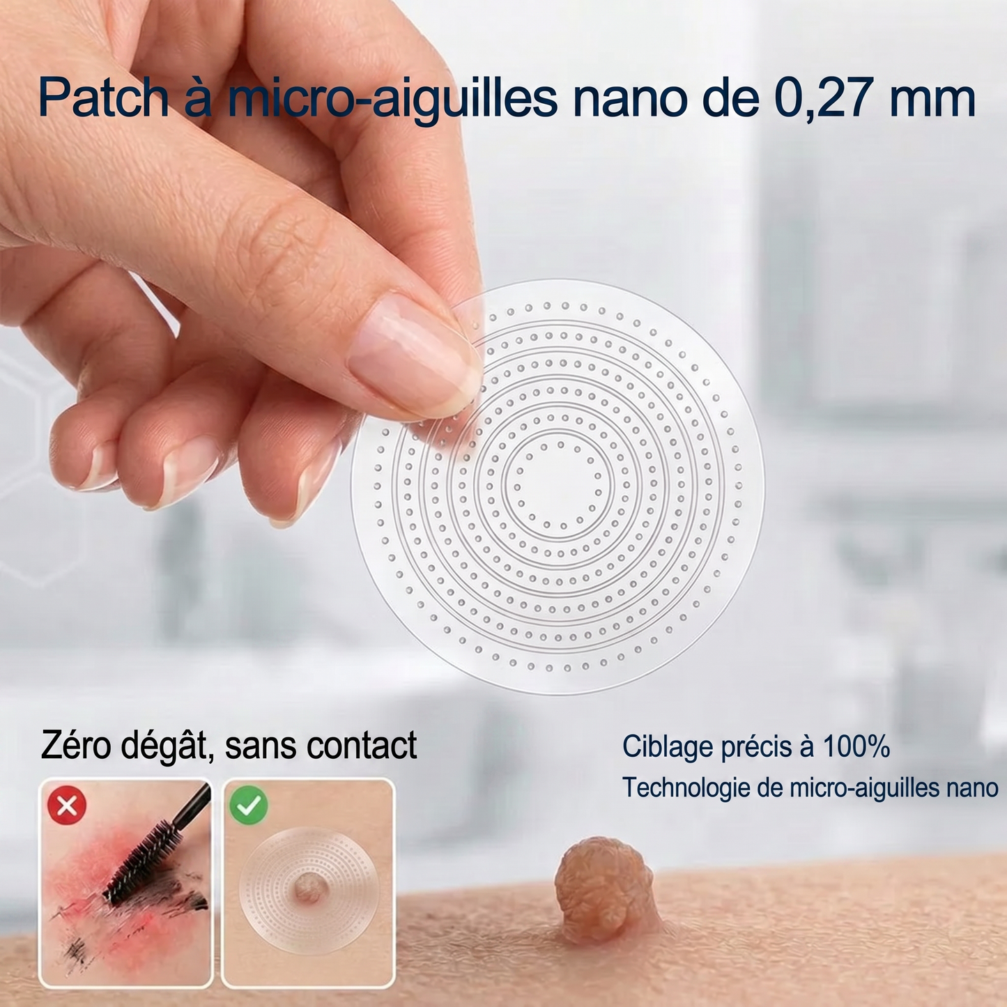 【🫧 Dernier jour : -70 % 🫧】🇫🇷 𝐇𝐞𝒂𝒍𝗿𝗶𝙯𝙚® Patch 2-en-1 à micro-aiguilles & hydrocolloïde | Aide à réduire l’apparence des grains de beauté, verrues, acné et étiquettes cutanées | Patchs invisibles visage & corps.